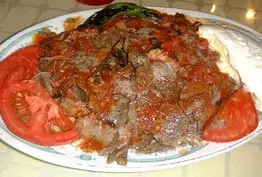 Zoom sur le Iskender Kebap